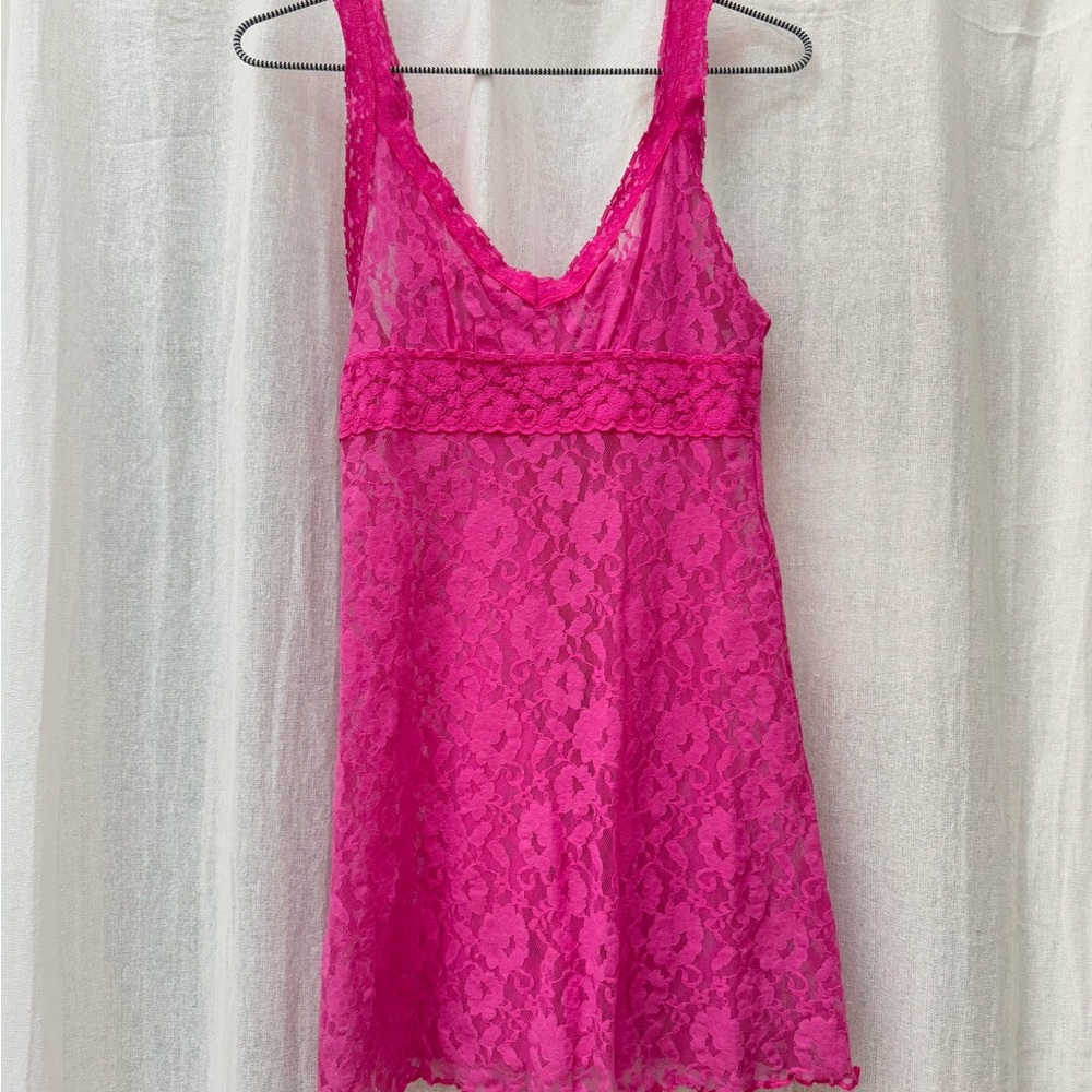 Pink lace slip